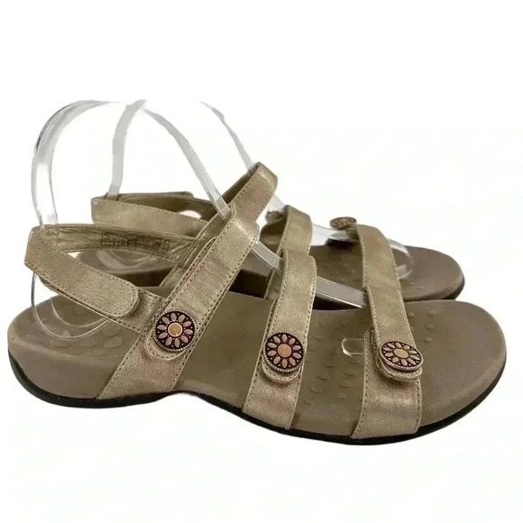 Vionic womens Cathy sandals size 7 38 bronze leather walking comfort orthopedic - Picture 12 of 12